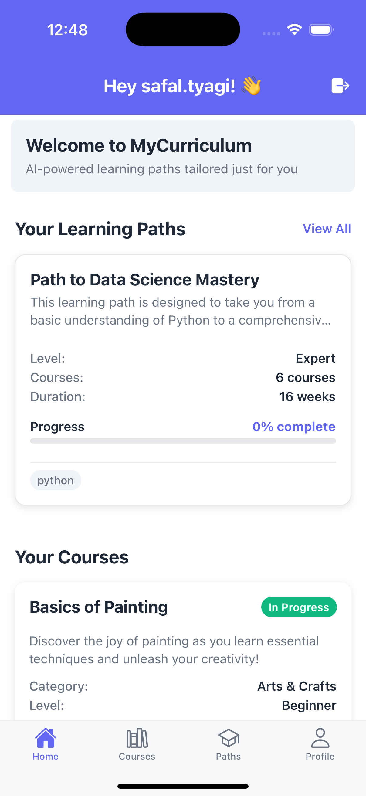 MyCurriculum App Screenshot